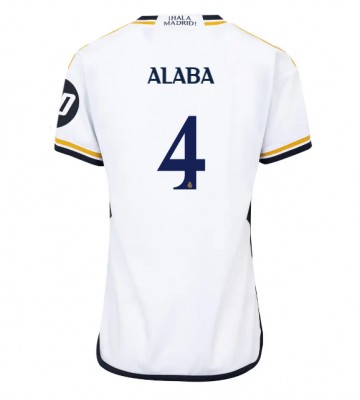 Real Madrid David Alaba #4 Primera Equipación Mujer 2023-24 Manga Corta